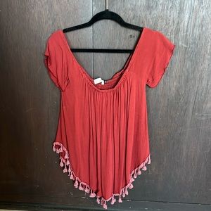 Ava Sky off the shoulder top